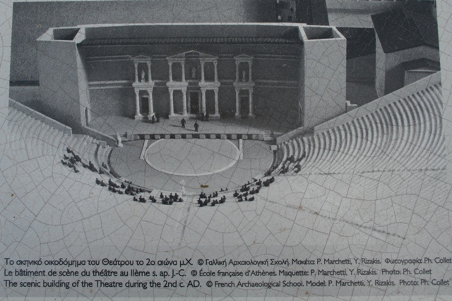 Argos - Artists drawing of the theatre during the Roman period